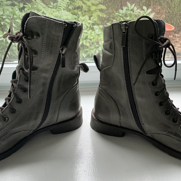 JAFA BOOTS distressed combat lace up chelsea handmade leather EU 37 (US 6.5-7) - Picture 4 of 8